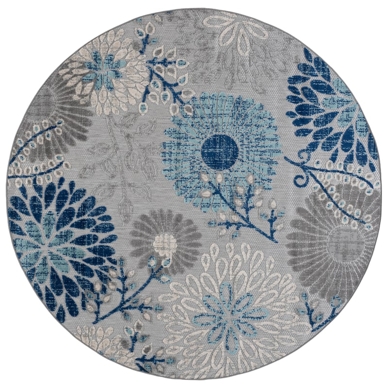 SAFAVIEH Cabana Hillechien Indoor/ Outdoor Waterproof Patio Floral Rug
