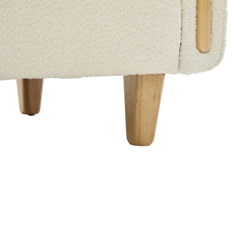 Christopher Knight Home - Soft Upholstered 78.7" 3-Seater Sofa with Rubberwood Legs