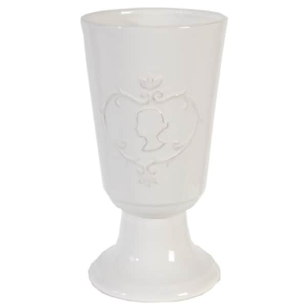 Trophy snowy Vase ,White