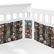 preview thumbnail 1 of 4, Sweet Jojo Designs + BreathableBaby Breathable Mesh Crib Liner Pad Boho Wildflower Vintage Floral Girl Black Orange Bohemian