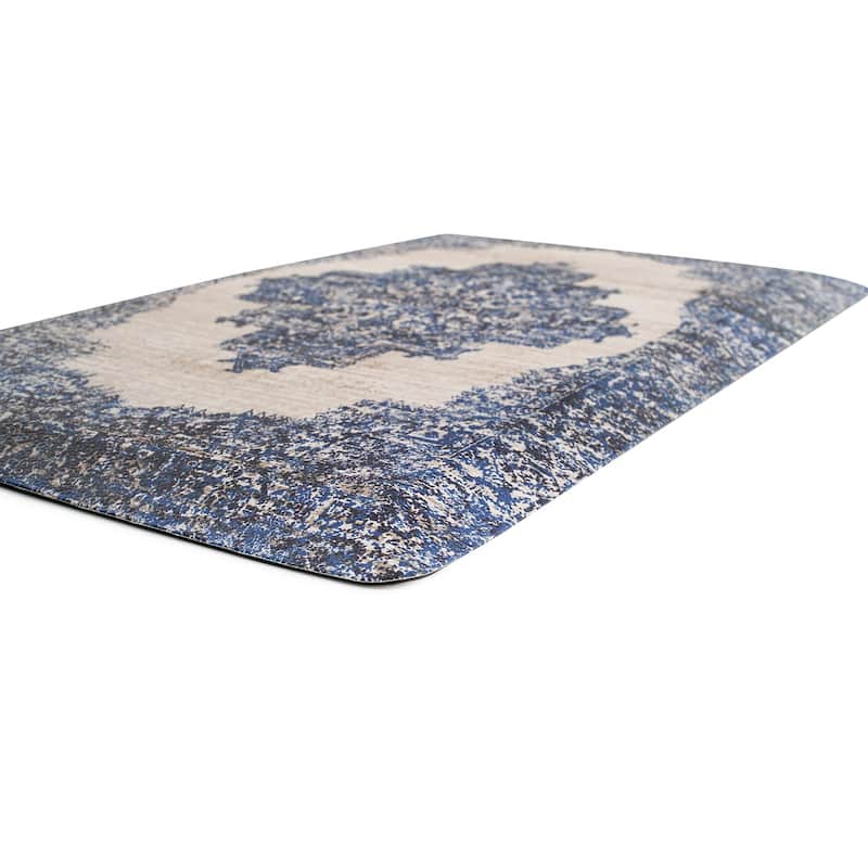 Distressed Medallion Cushioned Anti Fatigue Standing Kitchen Mat