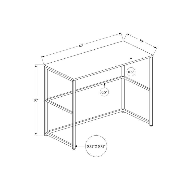 Computer Desk, Home Office, Laptop, Left, Right Set-up, Storage Drawers, 40"l, Work, White Laminate