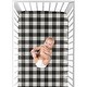 preview thumbnail 4 of 4, Sweet Jojo Designs Black and White Rustic Woodland Flannel Buffalo Plaid Check Unisex Boy or Girl Collection Fitted Crib Sheet