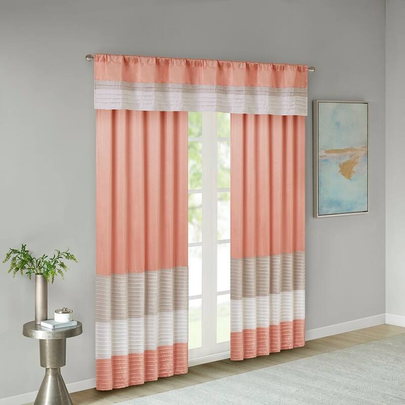Polyoni Pintuck Curtain Panel(Only 1 Pc Panel)