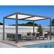 preview thumbnail 25 of 74, PURPLE LEAF Outdoor Louvered Pergola with Adjustable Metal Roof for Patio Pergola 10' x 14' - Grey & White