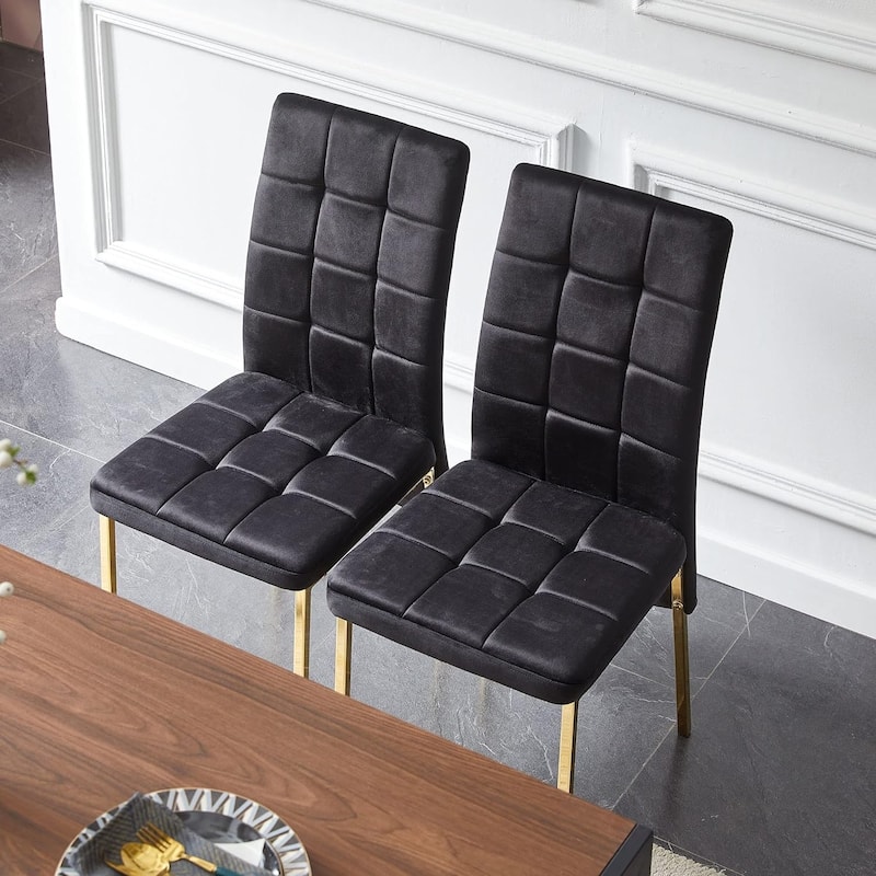 Howtai Upholstered Velvet Dining Chair High Back