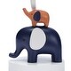 preview thumbnail 2 of 4, Lambs & Ivy Playful Elephant Blue/White Nursery Lamp with Shade and Light Bulb