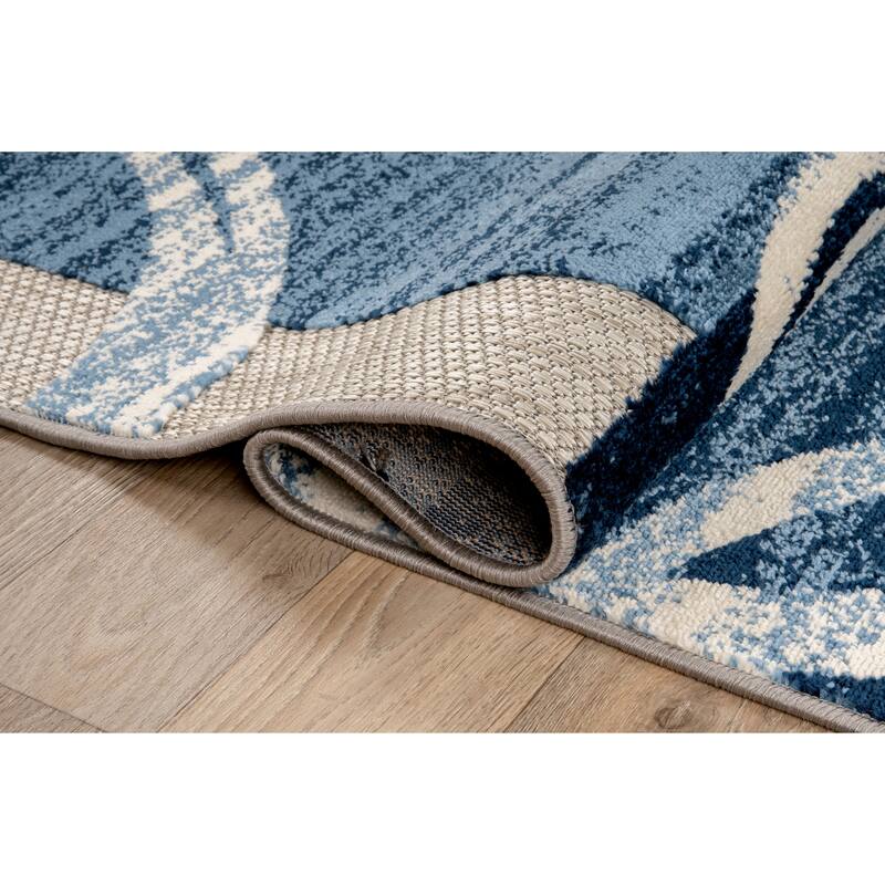 World Rug Gallery Modern Boxes Abstract Indoor/Outdoor Area Rug