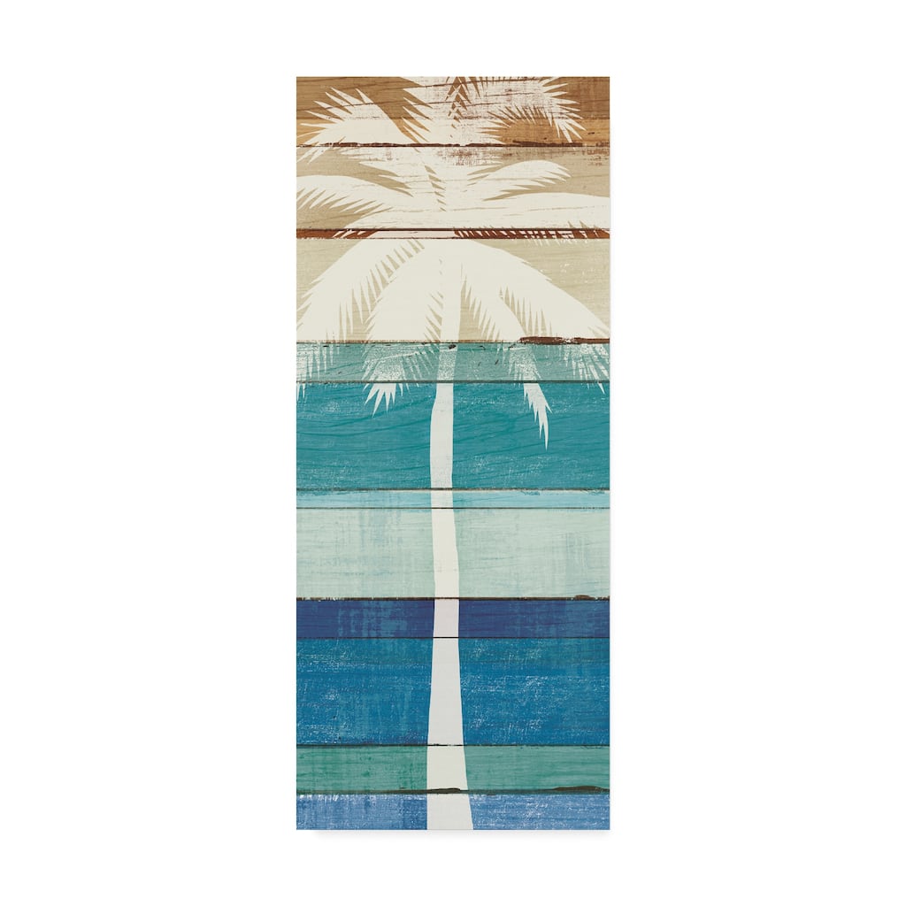 Michael Mullan 'Beachscape Palms V' Canvas Art
