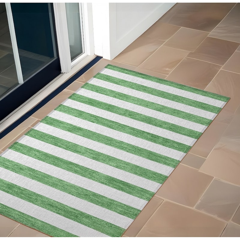 Jalu Stripe Weather Resistant Versatile Elegance Outdoor Rug - 3' x 5' - Multi