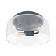 preview thumbnail 2 of 8, Hunter Hartland 2-Light Flush Mount Ceiling Light, Damp Rated - Bathroom, Bedroom, Hallway - Farmhouse, Industrial