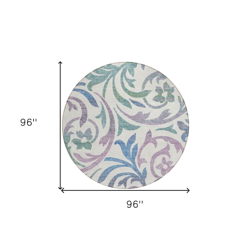 HomeRoots Floral Transitional Rectangle Outdoor Rug