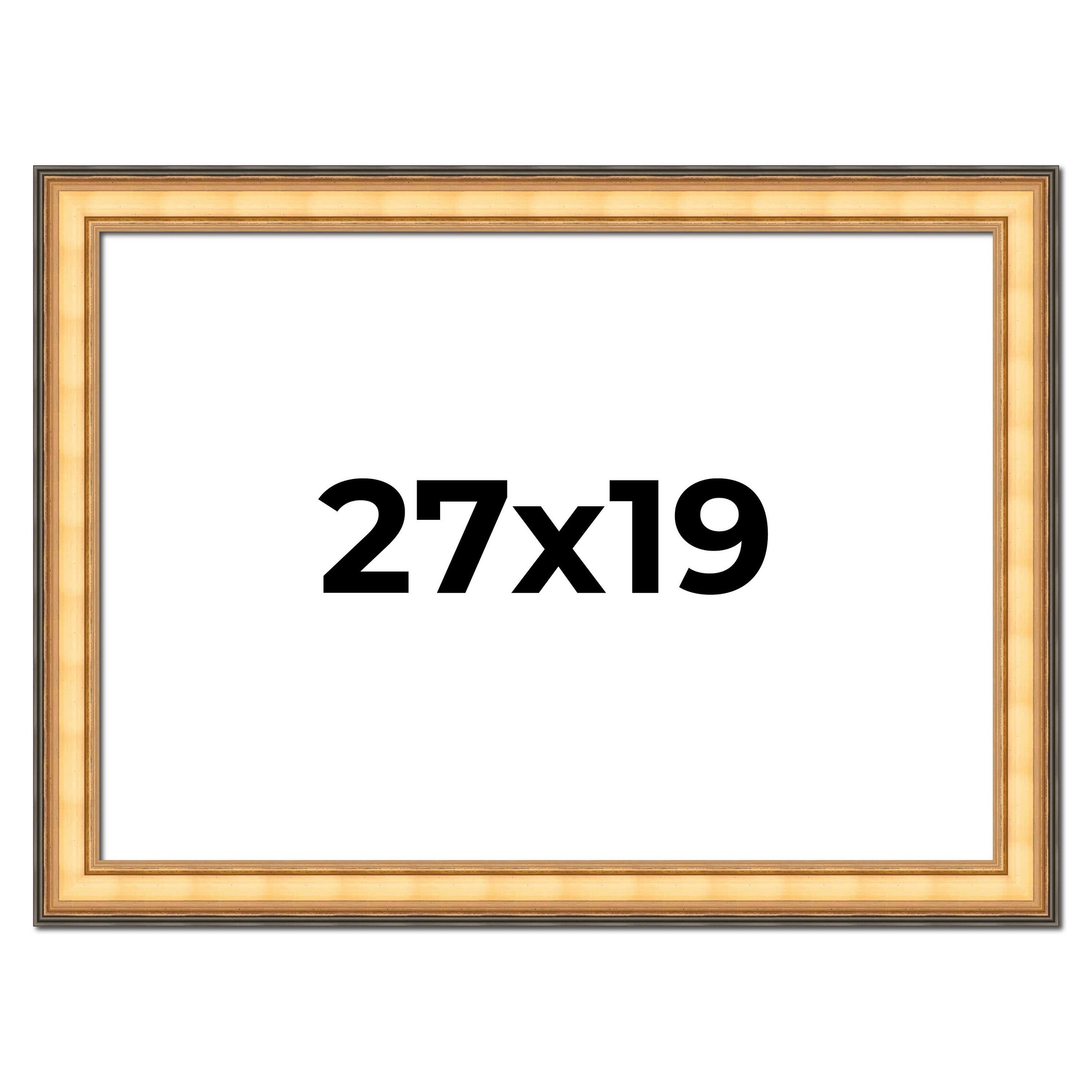 27x19 Frame Gold Plein Aire Solid Wood Picture Frame Width 2 Inches |
