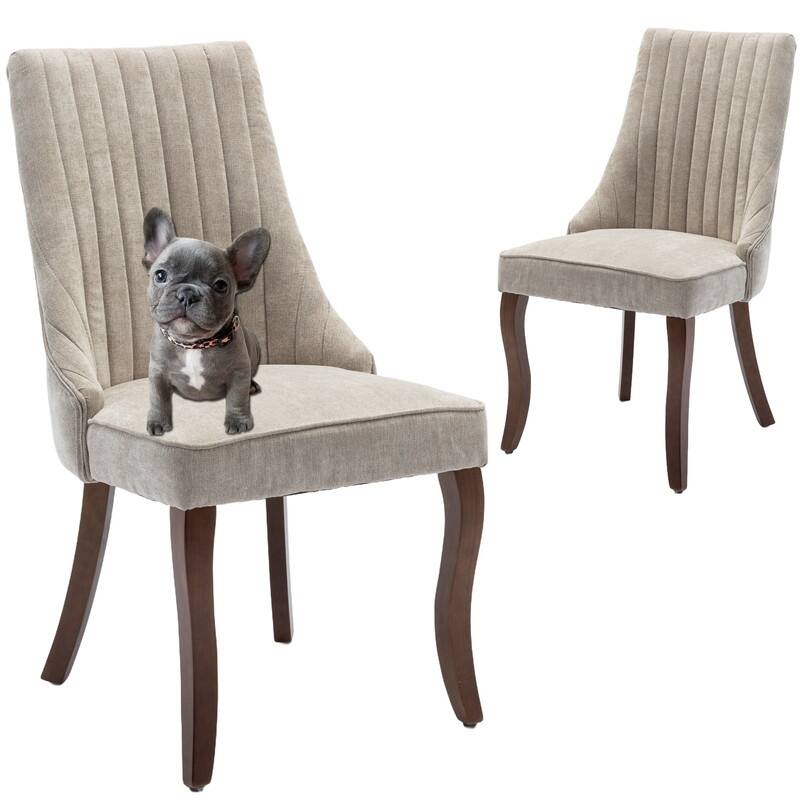 Comfy Fabric Upholstered Dining Chair (Set of 2)