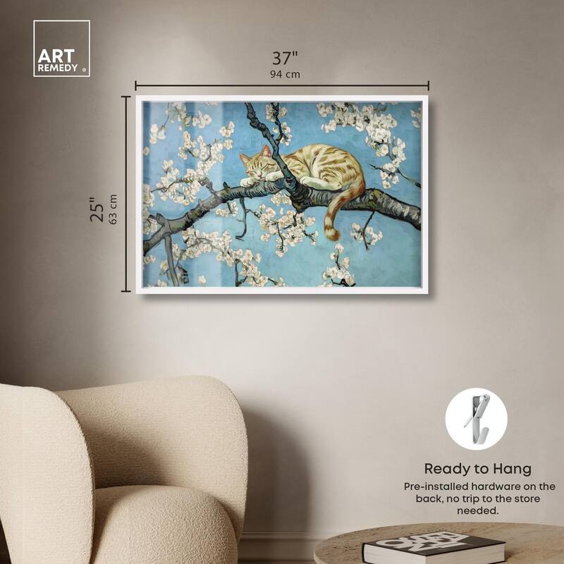 Autumn Blossom Kitten Shadowbox by Art Remedy