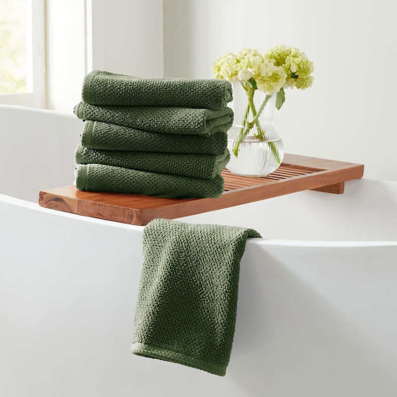 100% Cotton Acacia Collection Ultra Absorbant Popcorn Bath Towels