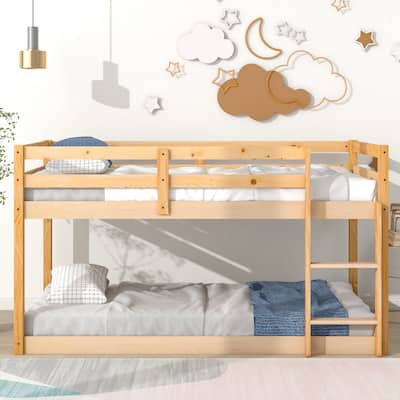 Twin over Twin Floor Bunk Bed