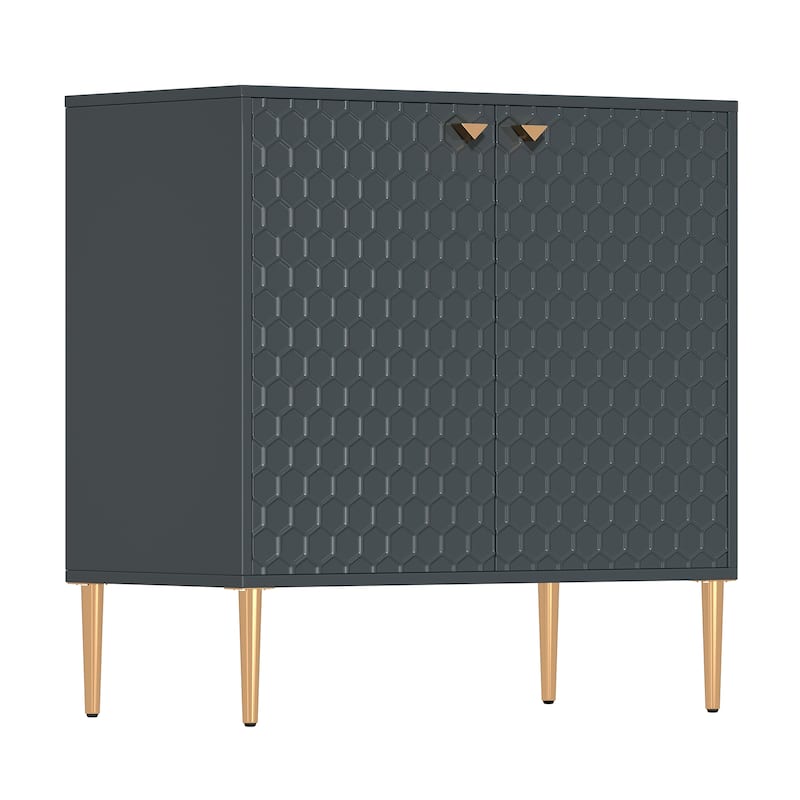 2 Door Sideboard Locker Media Storage Accent Cabinet