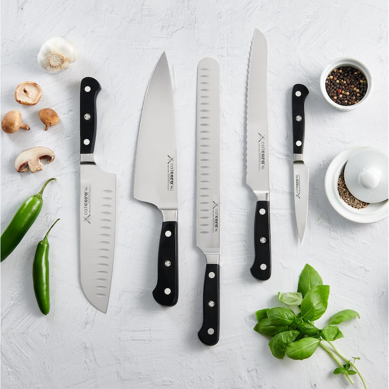 CatCora Forged Granton Roast Slicer Knife, Professional 10-Inch German Steel Blade, NSF-Certified Kitchen Knife - Aluminum