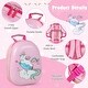preview thumbnail 7 of 7, 2 Pieces 18 Inch Kids Luggage Set with 12 Inch Backpack - 13.5" x 8.5" x 20.5" (L x W x H)