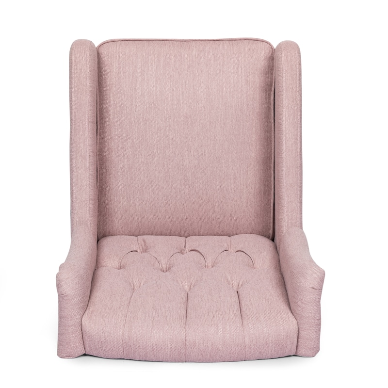 Mohaven Contemporary Tufted Wingback Swivel Recliner by Christopher Knight Home