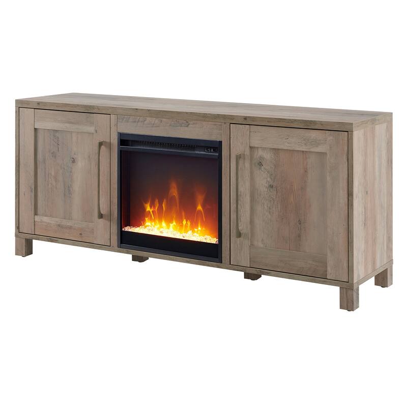 Chabot TV Stand with Crystal Fireplace