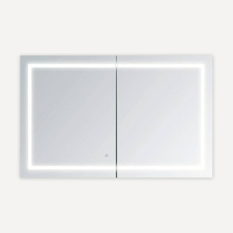 AQUADOM Royale Plus 40W Bathroom Led Lighted Medicine Cabinet Defogger, 3X LED Adjustable Magnifying Mirror, Electrical Outlets. - 40"x30"x5"