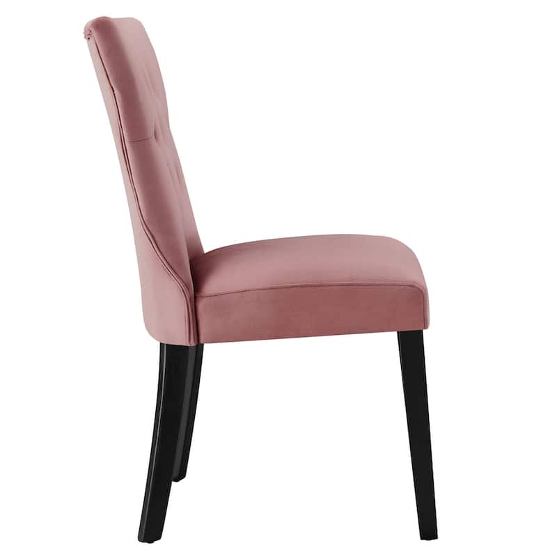 Silhouette Performance Velvet Dining Chairs - Set of 2 - N/A - Dusty Rose