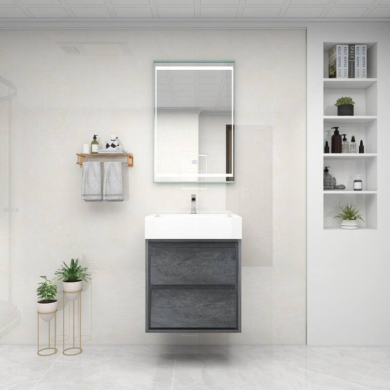 Victoria 24" Wall Mounted Modern Vanity with Acrylic Sink