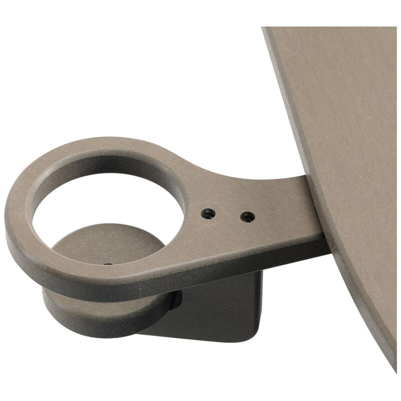 Brighton Outdoor 2-Piece Poly Reclining Chaise Set with Wheels & Cup Holder