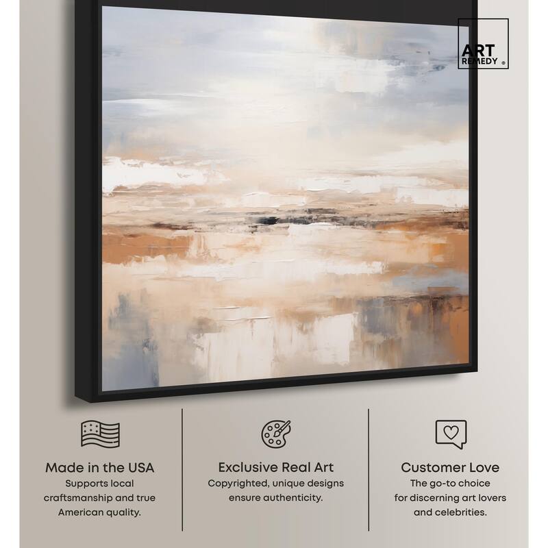 Tonal Strata Canvas by Art Remedy
