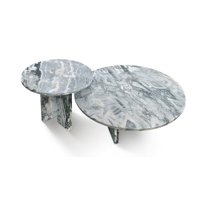 Marble coffee table set, small table, living room table, natural stone, genuine marble, real marble