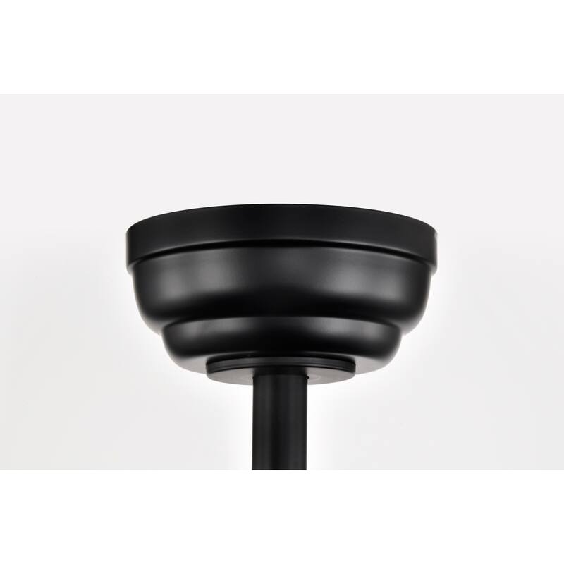 Jalev 6-Light Dragonfly Tiffany 5-Blade 52-Inch Matte Black Ceiling Fan