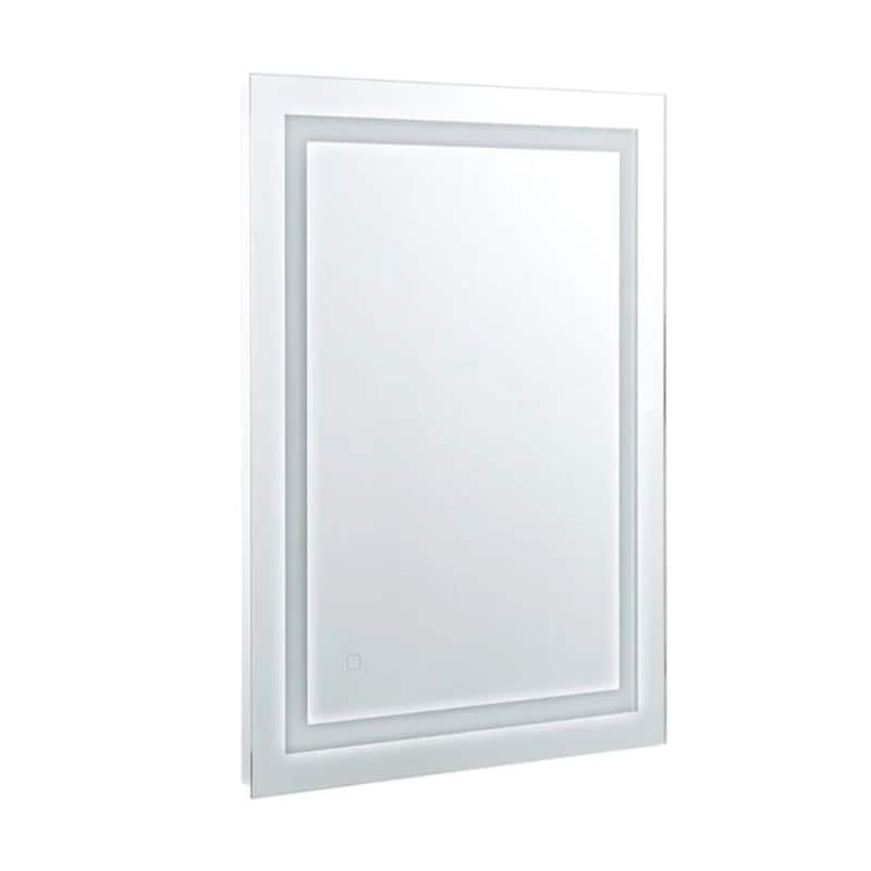 Modern Mirrors Zenith Wall Mounted Lighted Bathroom Mirror with Defogger, Touch Control LED Bathroom Vanity Mirrors - 32*24