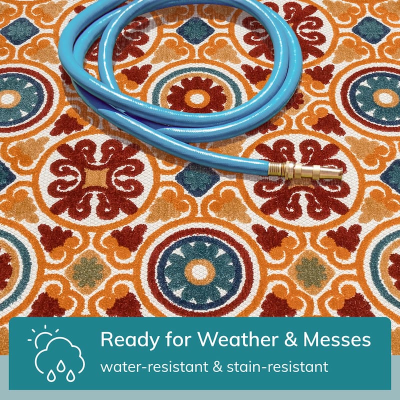 Well Woven Dorado Audun Modern Indoor Outdoor Geometric Area Rug