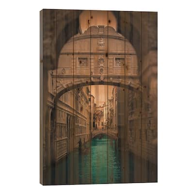 Ponte dei Sospiri, Venice Print On Wood by Enzo Romano - Multi-Color