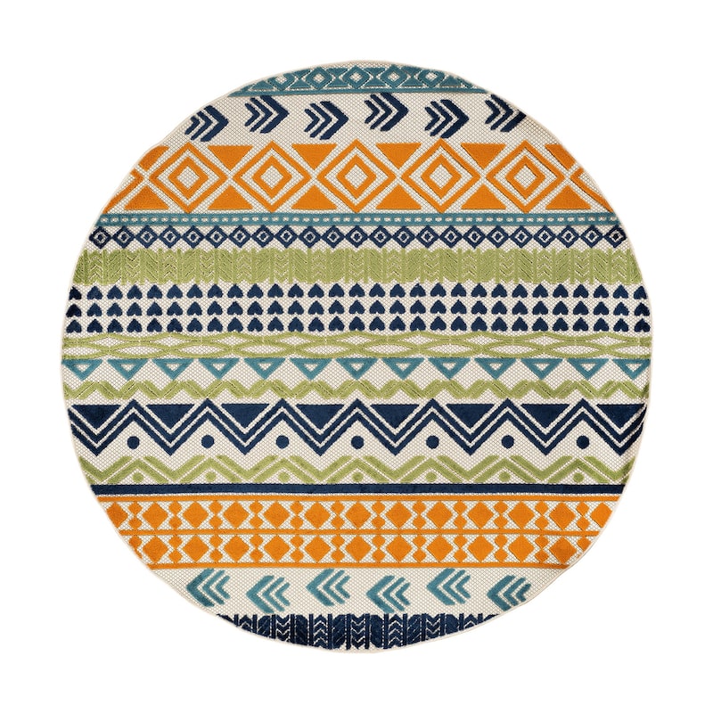 Ronda Contemporary Bohemian Indoor/Outdoor Area Rug