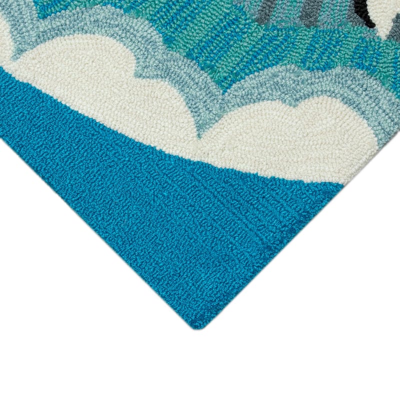 Liora Manne Frontporch Surfing Dogs Indoor/Outdoor Rug