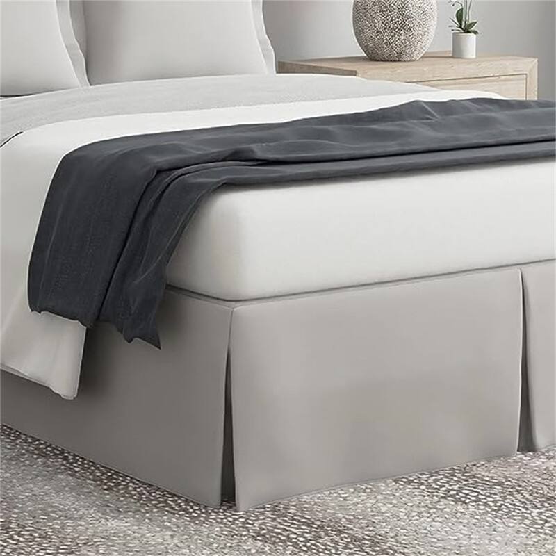 Mattress Wrap Around Bed Skirt - Queen - Soft Silver