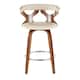 Option Cream Faux Leather/Walnut