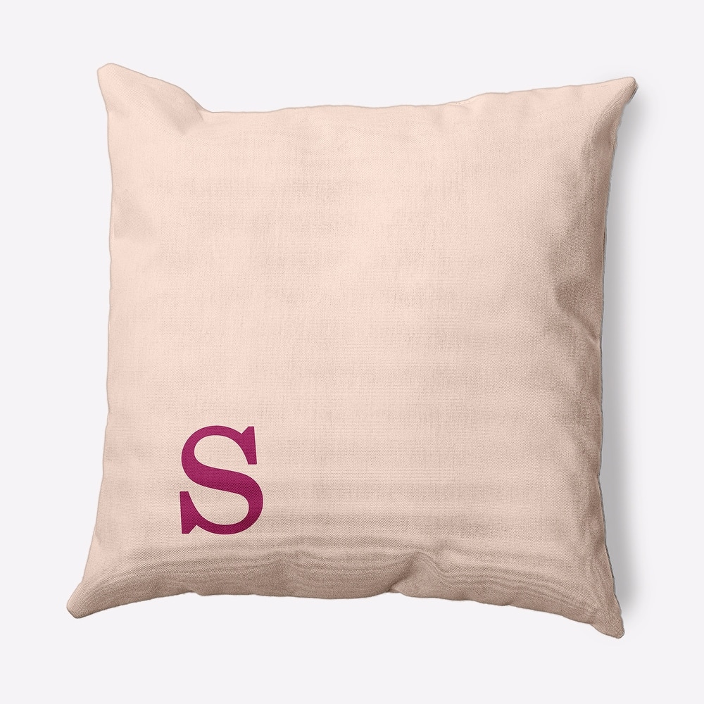Modern Monogram Indoor/Outdoor Throw Pillow-S