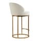 preview thumbnail 32 of 51, Spruce & Spring Chloe Upholstered Swivel Counter Bar Stool with Metal Frame and Arched Back