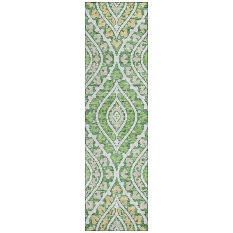 Machine Washable Indoor/ Outdoor Chantille Ttransitional Medallion Rug
