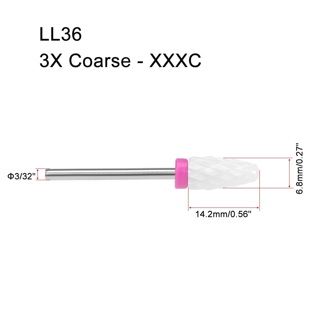Ceramic Nail Drill Bits 3/32