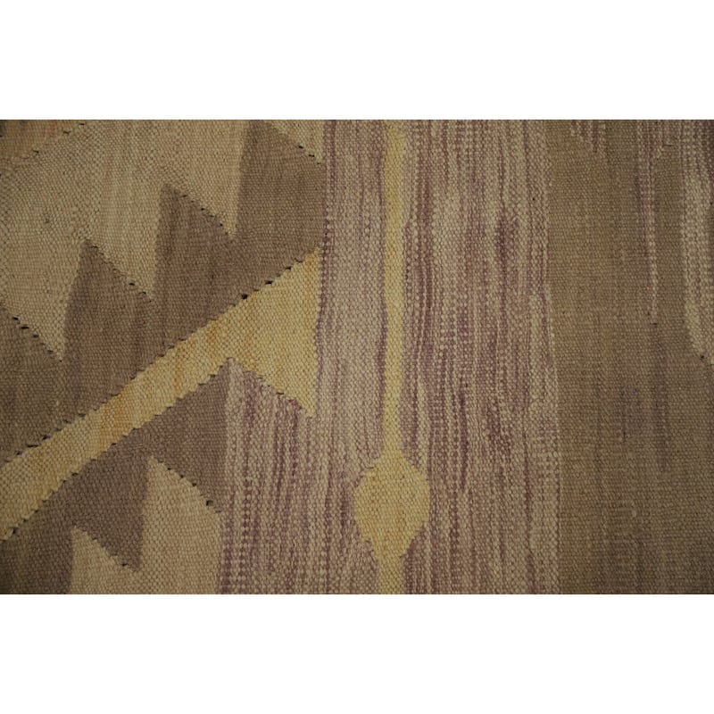 Hand Woven Oriental 100% Wool Carpet Southwestern Tribal Multi-Colored Kilim Area Rug - 9' 9'' X 6' 7''