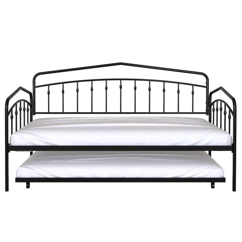 Daybed with twin trundle, Black