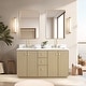 preview thumbnail 120 of 126, Oza Bath Vanity with Quartz Stone Top and Mirror 60in. Double Sink - Natural Oak