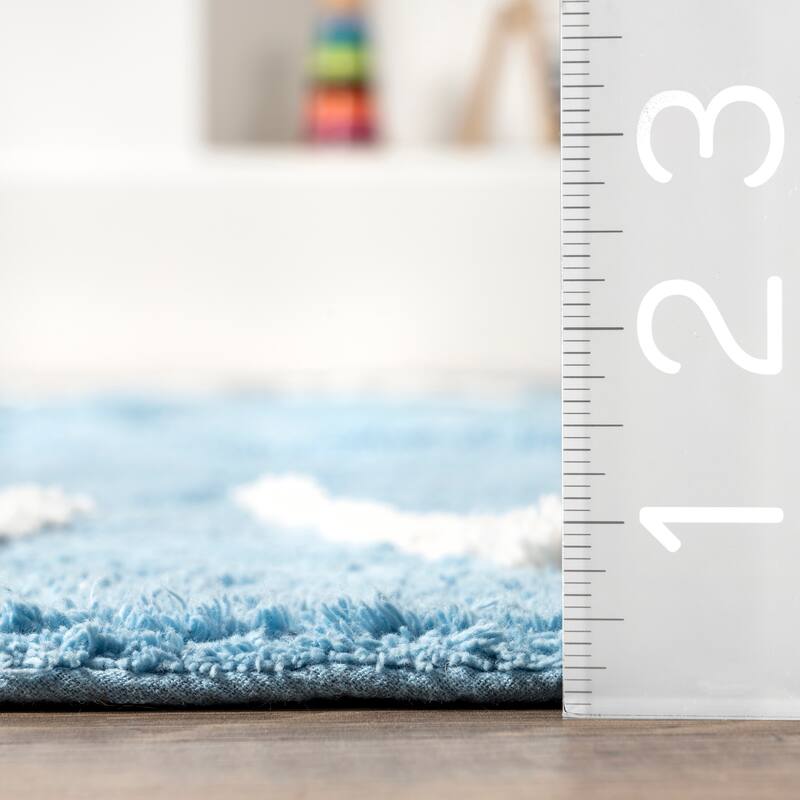 Nuloom Alphabet SpinClean Washable Round Rug