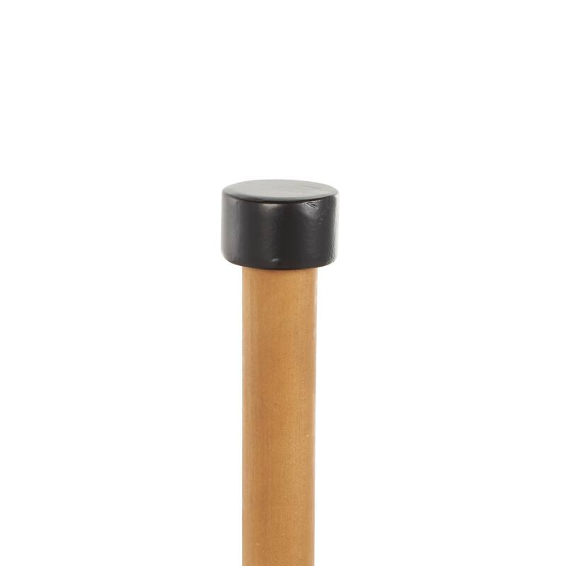 Black Metal Paper Towel Holder with Brown Wood Post