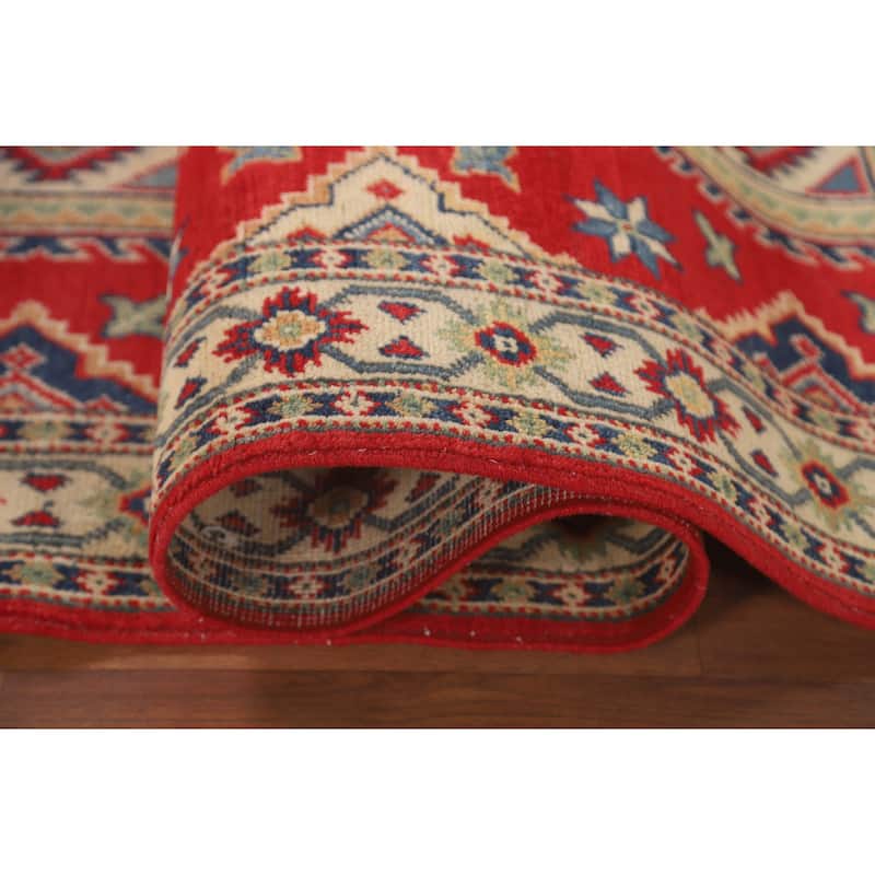 Traditional Kazak Runner Rug Hand-Knotted Wool Carpet - 2'9" x 10'0"
